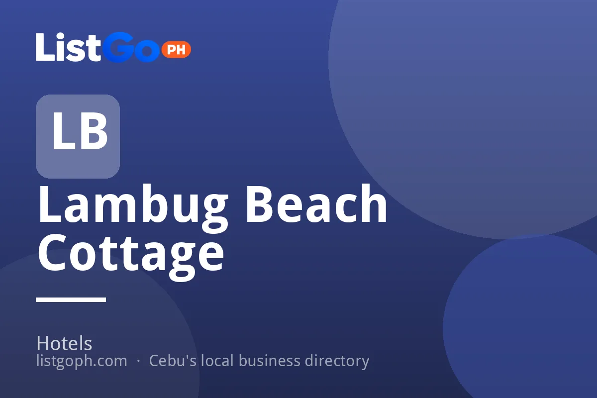 Lambug Beach Cottage