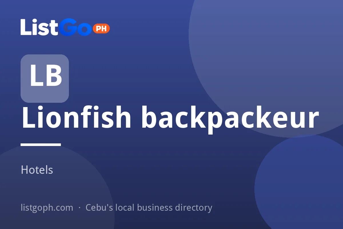 Lionfish backpackeur