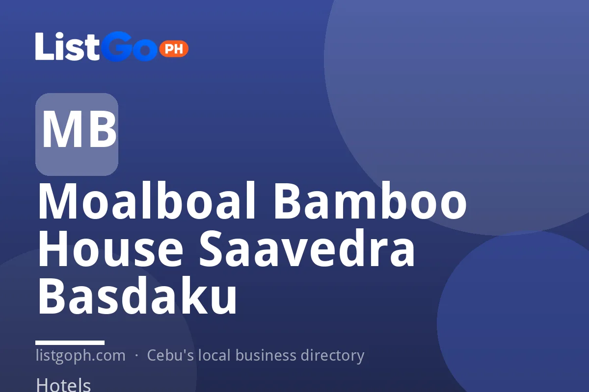 Moalboal Bamboo House Saavedra Basdaku