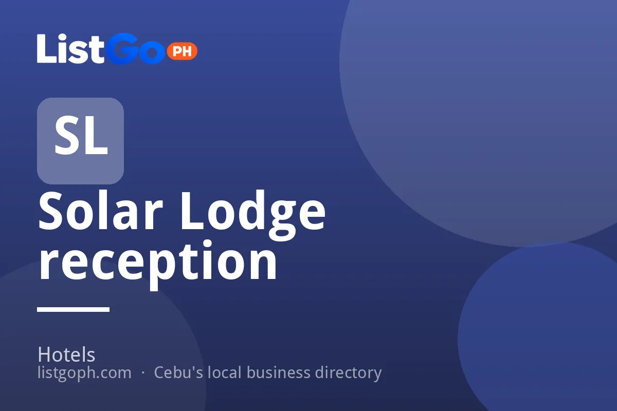 Solar Lodge reception