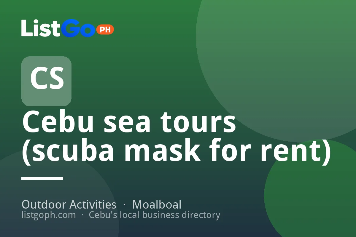 Cebu sea tours (scuba mask for rent)