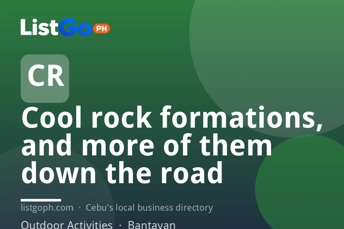 Cool rock formations, and more of them down the road