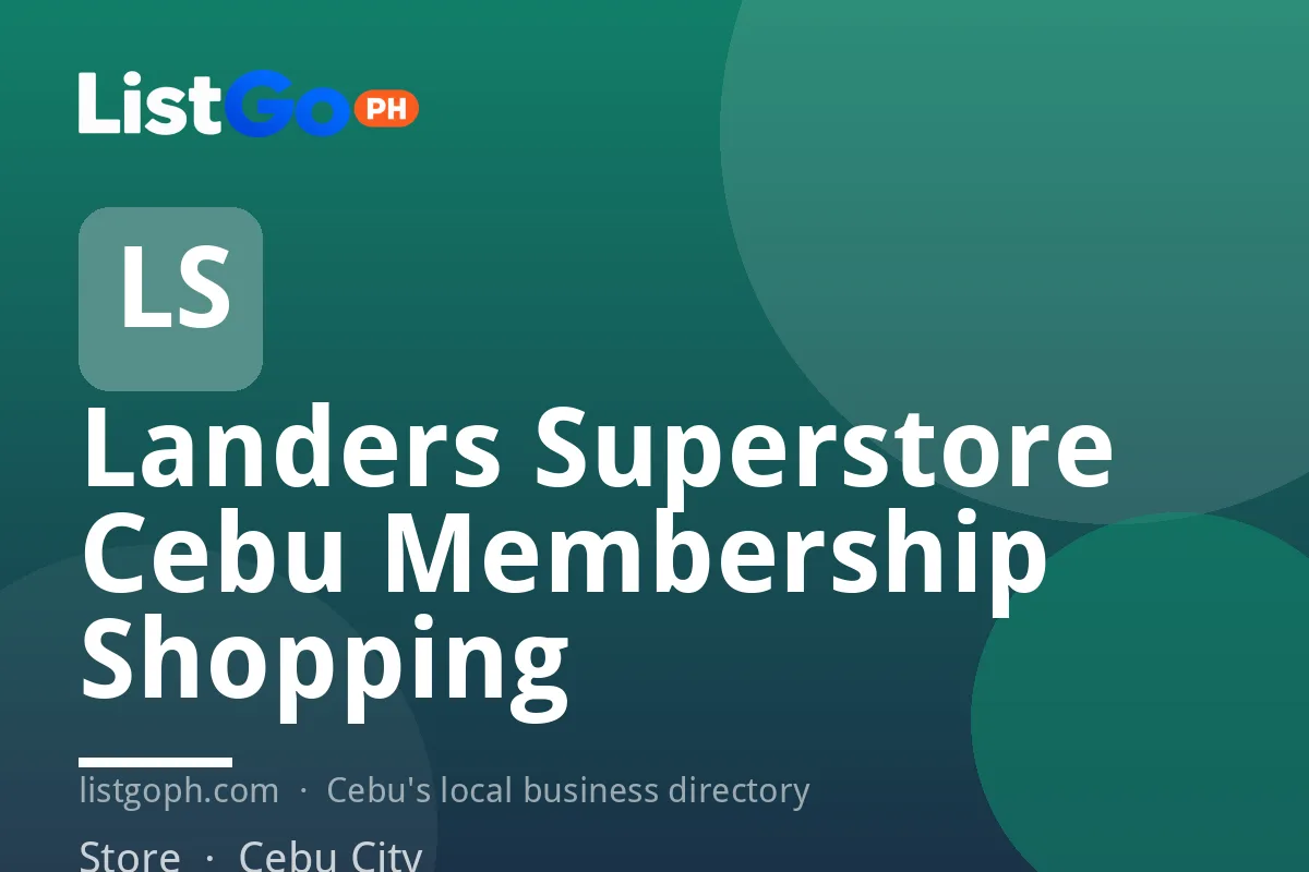 Landers Superstore Cebu Membership Shopping
